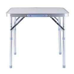 Height Adjustable Aluminum Camping Picnic Folding Table Portable Outdoor