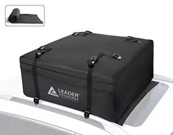 Leader Accessories Rooftop Cargo Bag Waterproof Cargo Carrier With Racks 15 Cubic Feet Heavy Dut ...