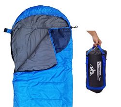 Sleeping Bag (47F/38F) Lightweight For Camping, Backpacking, Travel by OutdoorsmanLab- Kids Men  ...