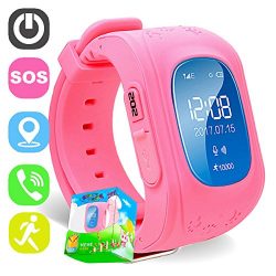 GBD GPS Tracker Smart Watch Phone for Easter Kids Boys Girls Children Birthday Gift with SIM Slo ...