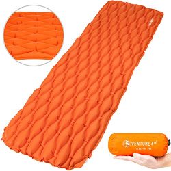 Ultralight Sleeping Pad by VENTURE 4TH | Lightweight, Compact, Durable, Tear Resistant, Supporti ...