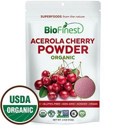 Biofinest Acerola Cherry Juice Powder – 100% Pure Freeze-Dried Antioxidant Superfood ̵ ...