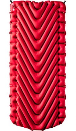 Klymit Insulated Static V Luxe Camping Air Mattress, Red/Char Black, X-Large