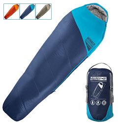 Winner Outfitters Mummy Sleeping Bag with Compression Sack, It’s Portable and Lightweight  ...