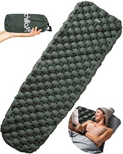 Chillax Ultralight Air Sleeping Pad – Inflatable Camping Mat for Backpacking, Traveling and Hiki ...