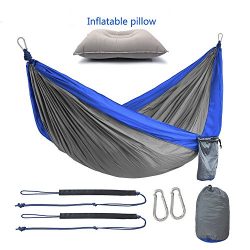 Sleeping Cloud Double Camping Hammock, tree friendly straps, Lightweight Parachute Portable Nylo ...