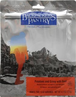 Backpacker’s Pantry Potatoes with Gravy and Beef, Two Serving Pouch, (Packaging May Vary)​