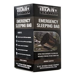 TITAN Extra-Thick Emergency Mylar Sleeping Bag, Dark-Earth (28-000001)