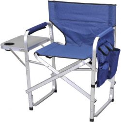 Stylish Camping SL1204BLUE Full Back Folding Director’s Chair