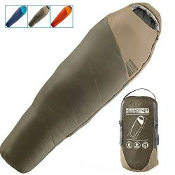 WINNER OUTFITTERS Mummy Sleeping Bag with Compression Sack, It’s Portable and Lightweight  ...