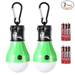 LED Tent Light Bulb with Clip Hooks, Small But Bright 150 Lumens LED Hanging Night Light for Kid ...