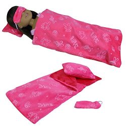 ZITA ELEMENT 3 PCS Sleeping Series Accessories with Sleep Bag, Pillow & Eye Mask for 14̸ ...