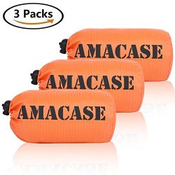 AMACASE [3 Packs] Life Bivy Emergency Survival Sleeping Bag Mylar Emergency Blanket with HeatEch ...