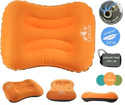 LOHAN Inflatable Camping Pillow – Compact, Ultralight, Comfortable, Ergonomic Self Inflati ...