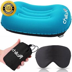 ChillaX UltraLight Camping Pillow – Compressible, Compact, Inflatable, Comfortable, Ergono ...