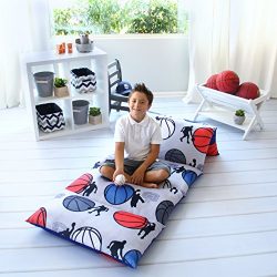 Kid’s Floor Pillow Bed Cover – Use as Nap Mat, Portable Toddler Bed or inflatable ai ...