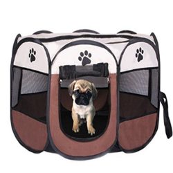 Dog Playpen Pet Portable Foldable Playpen Dogs Exercise Pleypens House Tent Pet Foldable Playpen ...