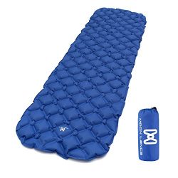 Moon Lence Lightweight Inflatable Sleeping Pad Compact Portable Air Pad Waterproof Camping Mattr ...