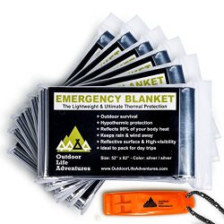 Versatile Emergency Blanket (6-Pack) – Essential Outdoor Survival Gear for Camping and Hiking –  ...