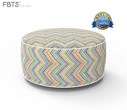 FBTS Prime Inflatable Stool Ottoman Portable Travel Bean Bag Cushion Color Indoor/Outdoor Round  ...