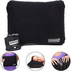 ONWEGO ‘Soft-Top’ Inflatable Backpacking, Camping, Travel Pillow – Ultralight, Compact, Po ...