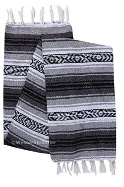 El Paso Designs Genuine Mexican Falsa Blanket – Yoga Studio Blanket, Colorful, Soft Woven  ...