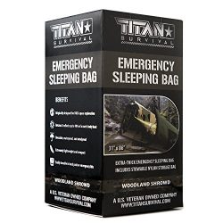 TITAN Extra-Thick Emergency Mylar Sleeping Bag, Woodland Shrowd (28-000003)