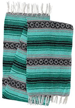 El Paso Designs Genuine Mexican Falsa Blanket – Yoga Studio Blanket, Colorful, Soft Woven  ...