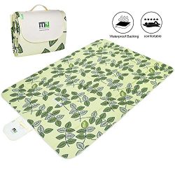 Large Foldable Picnic Blanket Waterproof Beach 78″x57″ Camping Outdoor Blanket Mat b ...