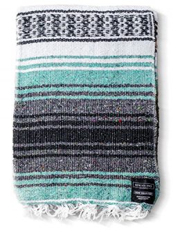 Mexican Blanket Authentic Falsa Thick Soft Woven Acrylic for Yoga or as Beach Throw, Picnic, Cam ...