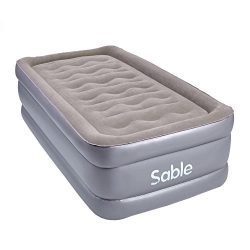 Sable Air Mattress with Built-in Electric Pump, Upgraded Raised Inflatable Airbed for Camping, T ...