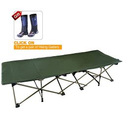 REDCAMP XL Camping Cot for Adults, Oversize and Comfortable Easy Portable Wide Cot, Free Storage ...