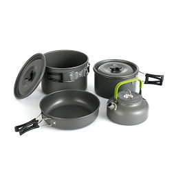 Hikingworld Lightweight Outdoor Camping Pan Hiking Cookware Backpacking Cooking Picnic Bowl Pot  ...