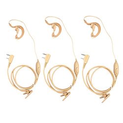Lsgoodcare 2 Pin Soft Earhook G Shape Earpiece Headset PTT Mic for Kenwood TK-3107 TK-3170 TK316 ...