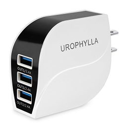 Wall Charger, UROPHYLLA USB Wall Charger 7.2A 36W Multi Port USB Charger for iPhone X/8/7 Plus,  ...