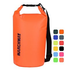 MARCHWAY Floating Waterproof Dry Bag Backpack 5L/10L/20L/30L/40L, Roll Top Dry Sack Pack for Mar ...