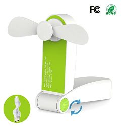 Mini Handheld Fan, Personal Portable Cooling Fan Foldable Desktop Table Electric Fan USB Recharg ...