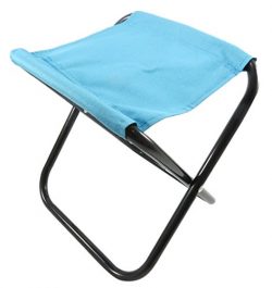 Daiso Mini Folding Chair Stool Beach Camping Traveling 10 x 8.25 Inches Teal (Weight Capacity 11 ...