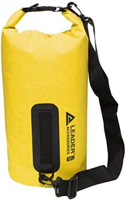 New Heavy Duty Vinyl 15L Yellow Waterproof Dry Bag for Boating Kayaking Fishing Rafting Swimming ...