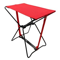 Evelots Portable Mini Camping Seat,Pocket Size Event Stool With Carry Case,Red