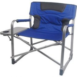 Durable 500 lb Capacity Padded XXL Seat Director Chair, Blue