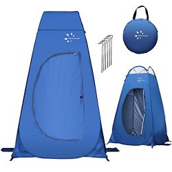 FRUITEAM Pop Up Privacy Tent for Portable Toilet Shower Silver Coated Dressing Changing Room Ten ...