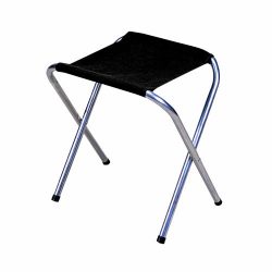 Stansport Folding Camp Stool (Black, 16 x 14-Inch)