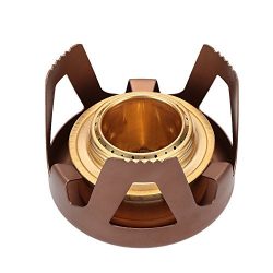 Portable Alcohol Stove Aluminium Alloy Brass Mini Burner for Picnic,Hiking, Backpacking,Outdoor  ...
