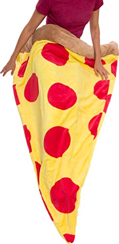 Silver Lilly Pizza Sleeping Bag – Plush Fleece Giant Pizza Slice Blanket for Kids and Adul ...