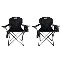 2-Pack Coleman Cooler Quad Chairs With Built-In Cooler, Black | 2 x 2000020267