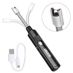 URCERI Electric Arc Lighter USB Rechargeable Flameless Lighter with Flexible Long Tube, Windproo ...