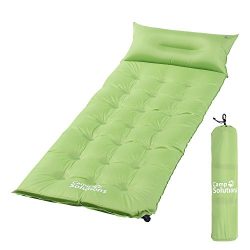 Camp Solutions Camping Self Inflating Sleeping Pad 21 Points with Attached Pillow – Lightw ...