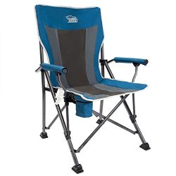 Timber Ridge Camping Chair Ergonomic High Back with Carry Bag Folding Quad Outdoor Heavy Duty, P ...
