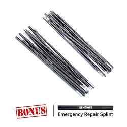 WEANAS Aluminum Rod Tent Pole Replacement Accessories (12’10” Poles x2)